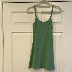 Women's Green Spaghetti Strap Tank Dress